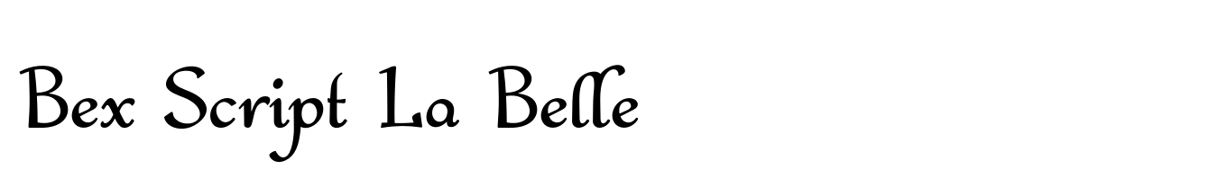 Bex Script La Belle